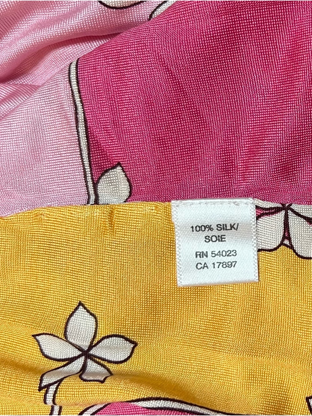 Banana Republic 100% Silk Halter Top Pink Floral Scarf Print NIP XS - Picture 5 of 8